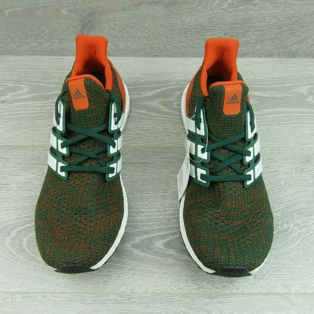 Adidas Ultraboost Miami Hurricanes Men's Gym Running Shoes NEW - Picture 5 of 8